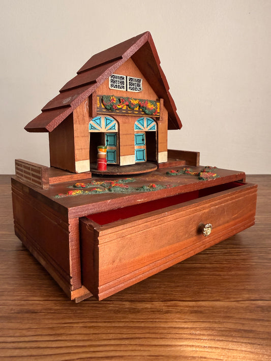 Wooden music box by Lador -Japan 1960s